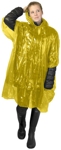 Ziva Einweg Regenponcho mit Hülle, gelb bedrucken, Art.-Nr. 10042907