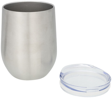 Corzo 350 ml Kupfer-Vakuum Isolierbecher, silber bedrucken, Art.-Nr. 10051601