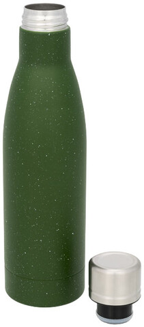 Vasa Kupfer-Vakuum Isolierflasche, gesprenkelt, 500 ml, grün bedrucken, Art.-Nr. 10051803