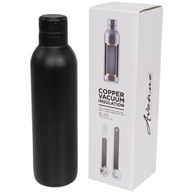 Odin 510 ml Kupfer-Vakuum Isolierflasche, schwarz bedrucken, Art.-Nr. 10054900