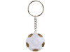 Striker Fußball Schlüsselanhänger, gold, weiss bedrucken, Art.-Nr. 10223105