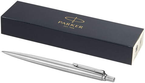 Parker Jotter Edelstahl Kugelschreiber (blaue Mine), stahl bedrucken, Art.-Nr. 10647800