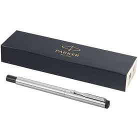 Parker Vector Tintenroller (schwarze Mine), silber bedrucken, Art.-Nr. 10648400 Parker Vector Tintenroller (schwarze Mine), silber bedrucken, Art.-Nr. 10648400