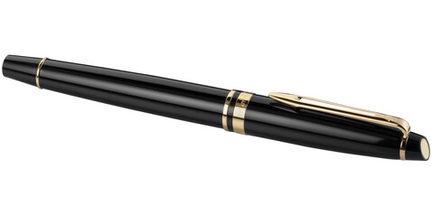 Waterman Expert Tintenroller (schwarze Mine), schwarz, gold bedrucken, Art.-Nr. 10650601