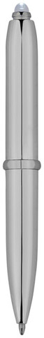 Xenon Stylus Kugelschreiber mit LED Licht, weiss, silber bedrucken, Art.-Nr. 10656303