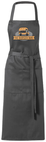Viera 240 g/m² Schürze, dunkelgrau bedrucken, Art.-Nr. 11205393