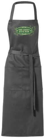 Viera 240 g/m² Schürze, dunkelgrau bedrucken, Art.-Nr. 11205393