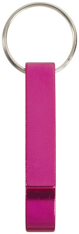 Tao Schlüsselanhänger mit Flaschen- und Dosenöffner, magenta bedrucken, Art.-Nr. 11801806