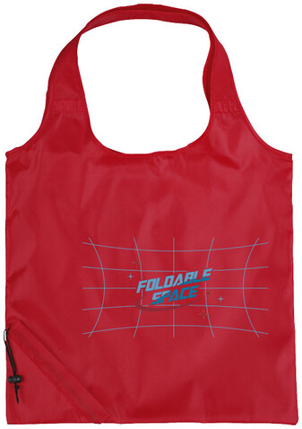 Bungalow faltbare Polyester Tragetasche 7L, rot bedrucken, Art.-Nr. 12011902
