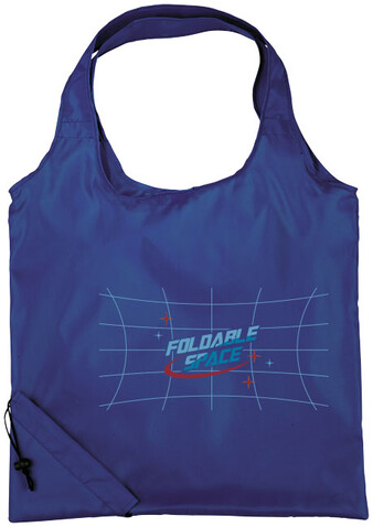Bungalow faltbare Polyester Tragetasche 7L, royalblau bedrucken, Art.-Nr. 12011907