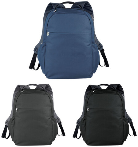 Slim 15&quot; Laptop-Rucksack 15L, kohle bedrucken, Art.-Nr. 12018602