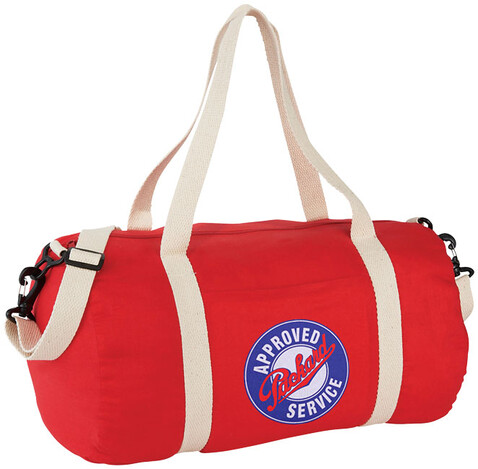 The Cotton Barrel Reisetasche 25L, rot bedrucken, Art.-Nr. 12019502
