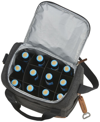Campster Kühltasche für 12 Flaschen 13L, kohle, braun bedrucken, Art.-Nr. 12030200