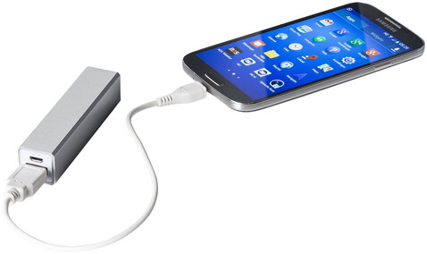 Volt 2200 mAh Powerbank, silber bedrucken, Art.-Nr. 12349202