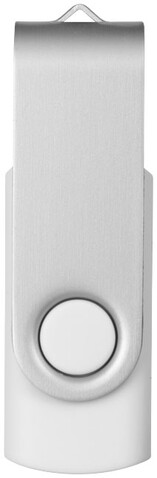 Rotate-Basic 2 GB USB-Stick, weiss, silber bedrucken, Art.-Nr. 12350401