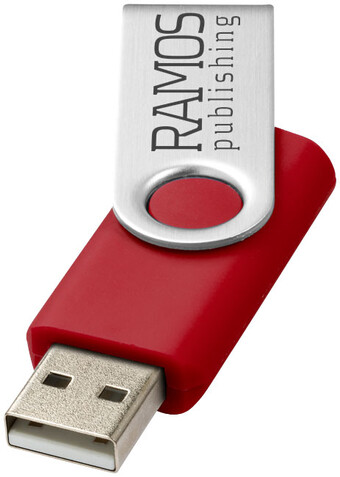 Rotate-Basic 2 GB USB-Stick, rot, silber bedrucken, Art.-Nr. 12350403