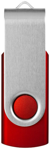 Rotate-Basic 2 GB USB-Stick, rot, silber bedrucken, Art.-Nr. 12350403