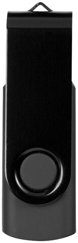 Rotate-Metallic 4 GB USB-Stick, schwarz bedrucken, Art.-Nr. 12350800