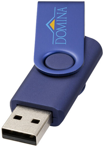 Rotate-Metallic 4 GB USB-Stick, navy bedrucken, Art.-Nr. 12350801