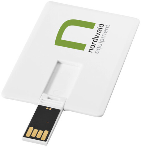 Slim 2 GB USB-Stick im Kreditkartenformat, weiss bedrucken, Art.-Nr. 12352000