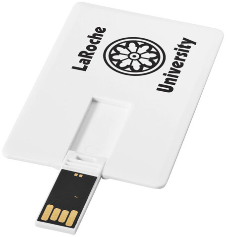 Slim 4 GB USB-Stick im Kreditkartenformat, weiss bedrucken, Art.-Nr. 12352100