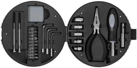 Rage 25-teiliges Werkzeugset in Reifenform, silber, schwarz bedrucken, Art.-Nr. 13403200