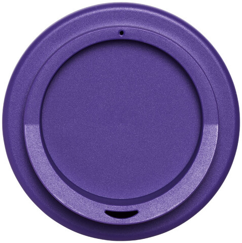 Americano® 350 ml Isolierbecher mit Schutzring, schwarz, lila bedrucken, Art.-Nr. 21000206