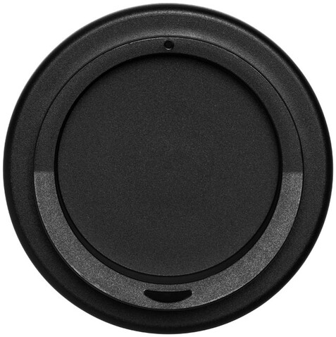 Americano® 350 ml Isolierbecher mit Schutzring, rot, schwarz bedrucken, Art.-Nr. 21000216