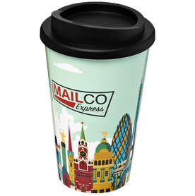 Brite-Americano® 350 ml Isolierbecher, schwarz bedrucken, Art.-Nr. 21000300