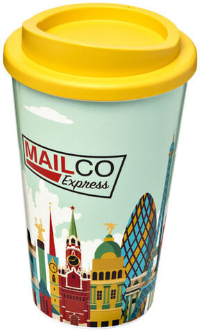Brite-Americano® 350 ml Isolierbecher, gelb bedrucken, Art.-Nr. 21000311 Brite-Americano® 350 ml Isolierbecher, gelb bedrucken, Art.-Nr. 21000311
