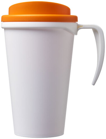 Americano® Grande 350 ml Isolierbecher, weiss, orange bedrucken, Art.-Nr. 21000405