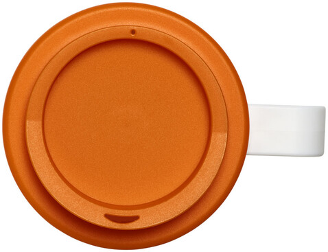 Americano® Grande 350 ml Isolierbecher, weiss, orange bedrucken, Art.-Nr. 21000405