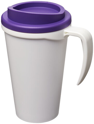 Americano® Grande 350 ml Isolierbecher, weiss, lila bedrucken, Art.-Nr. 21000406