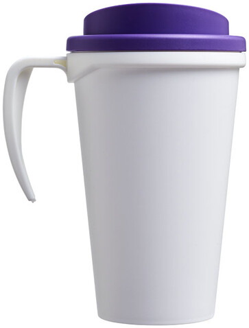 Americano® Grande 350 ml Isolierbecher, weiss, lila bedrucken, Art.-Nr. 21000406