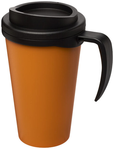 Americano® Grande 350 ml Isolierbecher, orange, schwarz bedrucken, Art.-Nr. 21000423 Americano® Grande 350 ml Isolierbecher, orange, schwarz bedrucken, Art.-Nr. 21000423