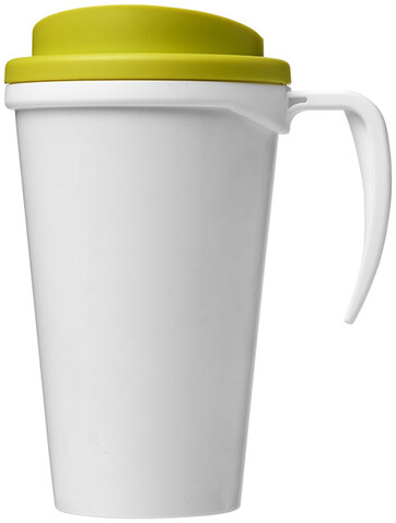 Brite-Ameriano® Grande 350 ml Isolierbecher, weiss, limone bedrucken, Art.-Nr. 21000604