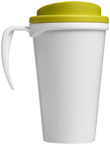 Brite-Ameriano® Grande 350 ml Isolierbecher, weiss, limone bedrucken, Art.-Nr. 21000604