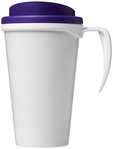 Brite-Ameriano® Grande 350 ml Isolierbecher, weiss, lila bedrucken, Art.-Nr. 21000610