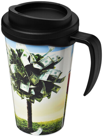 Brite-Ameriano® Grande 350 ml Isolierbecher, schwarz bedrucken, Art.-Nr. 21000612