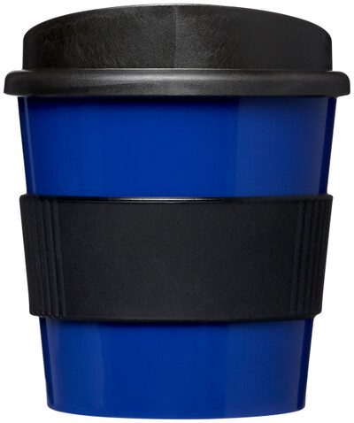 Americano® Primo 250 ml Becher mit Schutzring, blau, schwarz bedrucken, Art.-Nr. 21001014