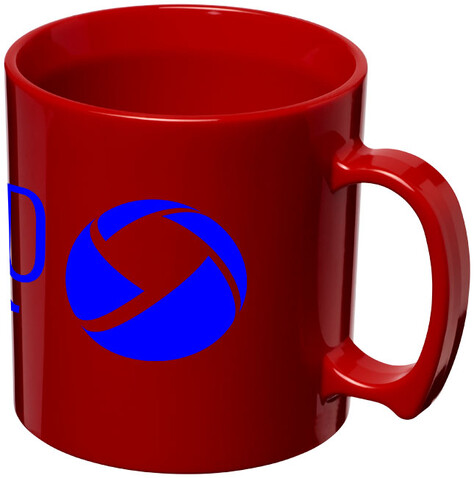 Standard 300 ml Kunststoffbecher, rot bedrucken, Art.-Nr. 21001404