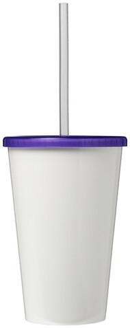 Brite-Americano® 350 ml doppelwandiger Stadium Becher, lila bedrucken, Art.-Nr. 21002707