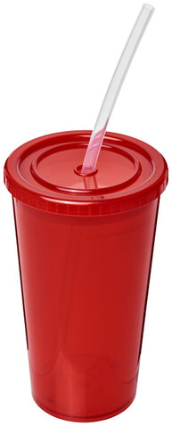Stadion 350 ml doppelwandiger Becher, rot bedrucken, Art.-Nr. 21003102