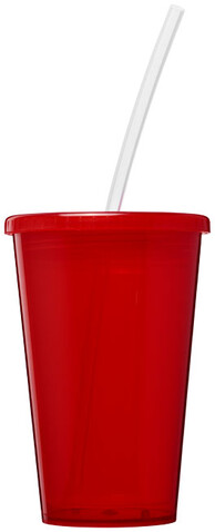 Stadion 350 ml doppelwandiger Becher, rot bedrucken, Art.-Nr. 21003102