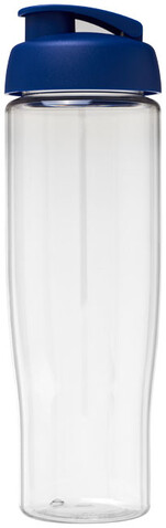 H2O Active® Tempo 700 ml Sportflasche mit Klappdeckel, transparent, blau bedrucken, Art.-Nr. 21004002