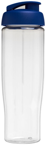 H2O Active® Tempo 700 ml Sportflasche mit Klappdeckel, transparent, blau bedrucken, Art.-Nr. 21004002