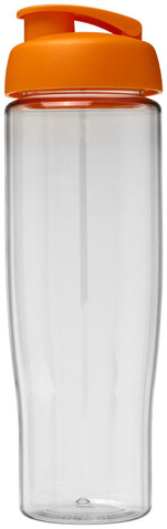 H2O Active® Tempo 700 ml Sportflasche mit Klappdeckel, transparent, orange bedrucken, Art.-Nr. 21004007