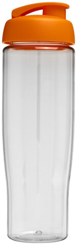 H2O Active® Tempo 700 ml Sportflasche mit Klappdeckel, transparent, orange bedrucken, Art.-Nr. 21004007