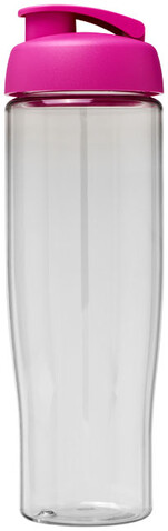 H2O Active® Tempo 700 ml Sportflasche mit Klappdeckel, transparent, rosa bedrucken, Art.-Nr. 21004008