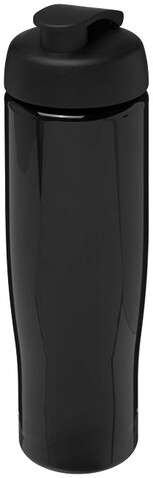 H2O Active® Tempo 700 ml Sportflasche mit Klappdeckel, schwarz bedrucken, Art.-Nr. 21004011